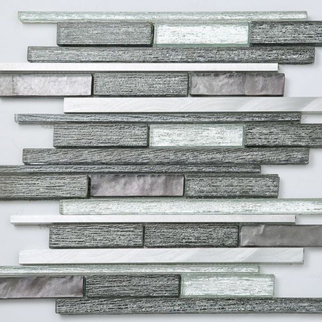 Glass Metal Mix Mosaic Backsplash Tile