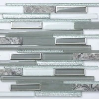 Silver Metal And Glass Mosaic Tile Silver Metal And Glass Mosaic Tile
