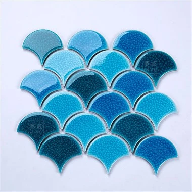 Glass Fish Scale Tile