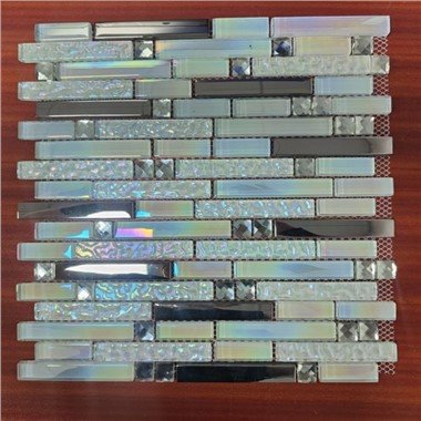 Glass Stone Metal Mix Mosaic Tile