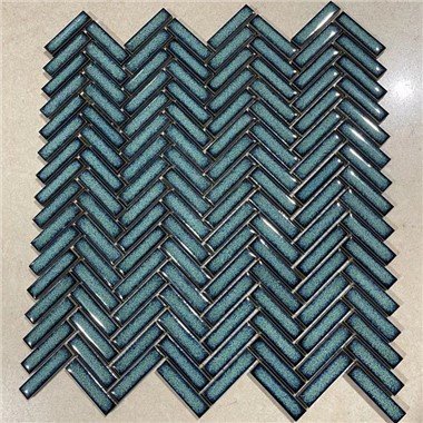 Herringbone Mosaic Tile Backsplash