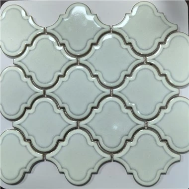 Kitchen White Lantern Tile Backsplash