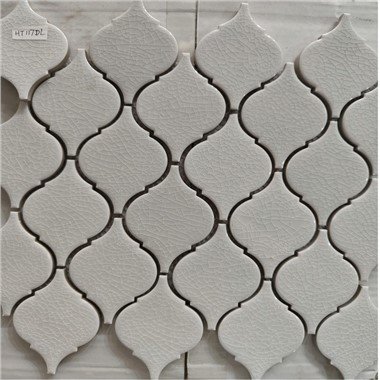 Lantern Mosaic Tile Backsplash Blue